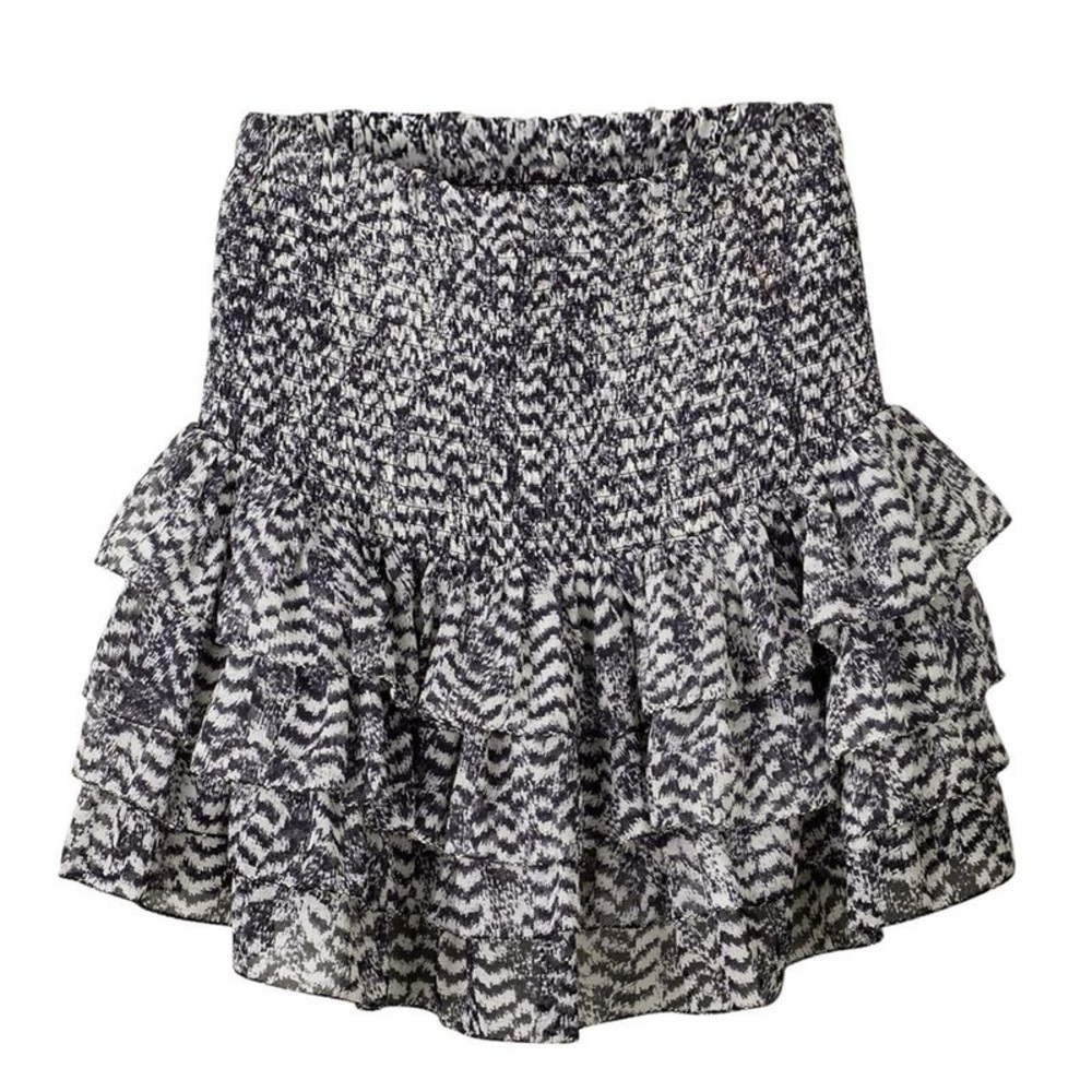 Isabel Marant x H&M‎ - Limited Edition - Black and White Ruffle Mini Skirt